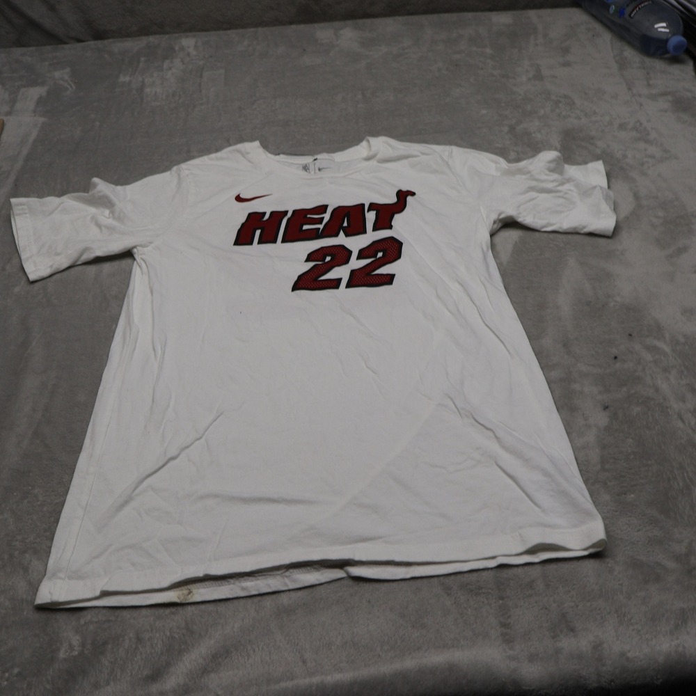 Miami Heat Shirt Youth XL 18-20 Nike White NBA Jimmy Butler#22 Fan Gear Graphic